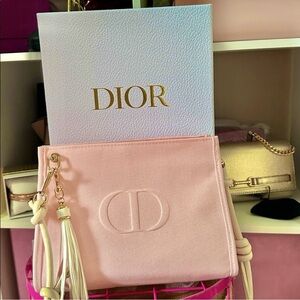 DIOR LIGHT PINK COSMETIC BAG
